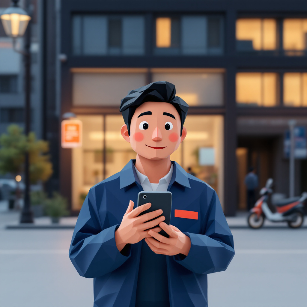 海外駐在PMのキャラクターイラスト